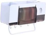 SHOWERORO Over Toilet Shelf Toothbrush and Toothpaste Storage Washroom Rack Space Saving Modern Design