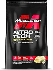 MuscleTech Nitro Tech 100% Whey Gold French Vanilla Cream 10lbs AU (RB)