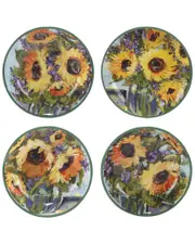 Certified International Sunflower Bouquet Soup/Pasta Bowls (Set of 4)
