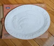 18" Inch Turkey Platter CORDON BLEU Made in Portugal White Ceramic with Box