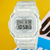 在飛比找momo購物網優惠-【CASIO 卡西歐】BABY-G 簡約纖薄方形電子腕錶 母