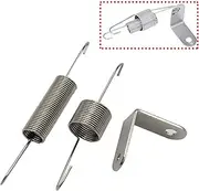 GSKMOTOR Throttle Return Spring Bracket and Dual Springs Chrome for SBC BBC Chevy Ford 302 350