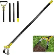 Hoe Garden Tool - Hand Hoe is Perfect for Weeding and Cultivating Long Handle Heavy Duty - Adjustable Sharp Durable Garden Tools for Weeding and Loosening Soil 30-61 Inch Black