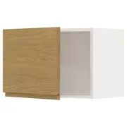 METOD wall cabinet, white/Voxtorp oak effect, 60x37x40 cm