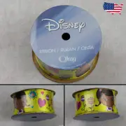 1.5" Disney Doc McStuffins Yellow Ribbon-Offray 3 yds (9 ft) Flowers Hearts