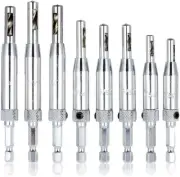 7 Piece Hinge Screw Drill Bit Set With Automatic Sawdust Discharge System