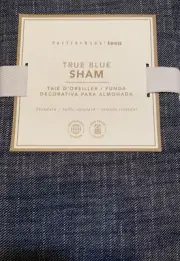 (2) Pottery Barn Teen True Blue Standard Pillow Sham Set Of Two NWT