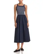 Moon River Scoop Neck Sleeveless Midi Dress