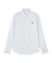 Maison Kitsuné Fox Head Embroidered Long-Sleeved Shirt SHIRTS CM43,SHIRTS CM40,SHIRTS CM41 White