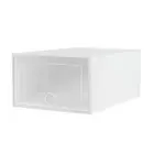 Shoe Box Set of 12 Storage Case Stackable Plastic Shoe Cabinet Cube White