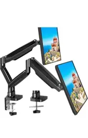MOUNTUP Dual Monitor Mount, Adjustable Gas Spring Computer Monitor Stand for ...