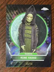 2024 Topps Chrome Star Wars Hyperspace Rune Haako Black Wave Refractor #/10 SSP