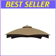 Replacement Canopy for Lowe's Allen Roth 10X12 Gazebo - Water-Resistant Beige