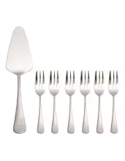[Maxwell & Williams] Madison Cake Server and Fork Set 7 Piece in Stainless Steel