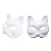 Japanese Anime Cosplay Mask Hand-Painted Foxes Mask Half Face Mask DIY Mask