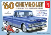 AMT 1/25 1960 Chevy Custom Fleetside Pickup w/Go Kart Plastic Model Kit