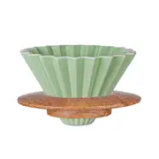 Coffee Filter Ceramic Pour Over Coffee Dripper Set V60 Dripper Removable Dripper With Stand Coffee Green