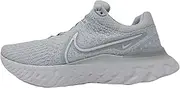 [Nike] Women's React Infinity Run Flyknit 3 Running Shoe, Pure Platinum/White, 10 M US