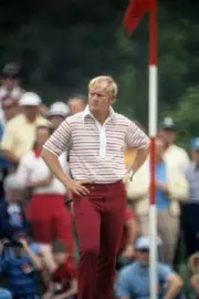 Jack Nicklaus during Friday play at Augusta National. August - 1972 Old Photo