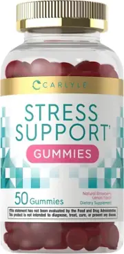 Stress Relief Gummies | 120 Count | with GABA and L Theanine | Non-Gmo, Gluten F