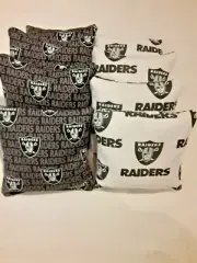 8 Cornhole Bag Set Corn Hole Oakland Las Vegas Raiders MP/WHT