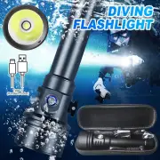XHP70 LED Scuba Diving Flashlight Torch Light Underwater Dive Lamp Waterproof