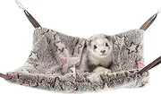 Niteangel Hanging Hammock Nap Sack Swing Bag Pet Sleeper for Ferret Rat Sugar Glider and Other Small Animals (Cream, Star)