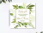 10 White Gift Tags Wedding Favour Bomboniere Personalised Let Love Grow Sage