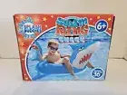 Inflatable Children’s Glitter Shark Ride On Swim Ring 36" Pool Toys Floaties New