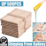 UP 500PCS Waxing Spatula Wooden Stick Disposable Tongue Depressor Wax Applicator