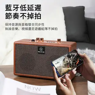 台灣現貨 藍芽雙麥克風k歌音箱 唱歌音箱無線K歌 家庭KTV一體套裝 雙麥 藍牙音響 K歌神器