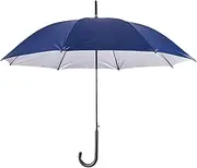 [BOLIMA] Fiberglass Stick Umbrellas Automatic J-Shaped Curved Handle Stick Umbrellas 8 Ribs Blue Stick Umbrellas