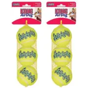 KONG SqueakAir Tennis Ball Fetch Toy Pack of 2 Bright Yellow Dog Toy 3 Count