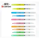 【WEN 文具】UNIPOINT 優點 734TE 可擦拭 螢光筆 共5色