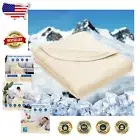 Lightweight Beige Cooling Blanket for Summer Nights - Perfect for Travel & Home