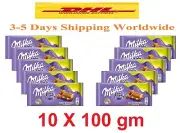 10 X Milka Hazelnut Chocolate Bars 1 Kg Of Chocolate 2.2 Ib. Fast Shipping