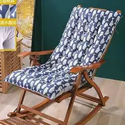 Garden Recliner Chair Cushions Thick Replacement Sun Lounger Cushion With Anti Slip Hood And Straps, Soft Comfortable Recliner Sofa Cushion For Garden Patio Vacation Relax(Light Blue,48*155cm/18.9*61i