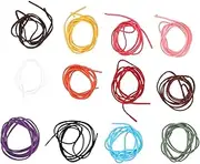 Beatifufu 20 Pcs Double Sided Plush Flat Leather Cord for DIY Jewelry Making Supplies Mixed Color Cords for Bracelets Necklaces and Beading Projects