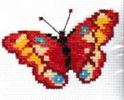 "Butterfly" Unprinted Needlework Kit 0-43 Alisa