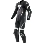 Laguna Seca 6 Black White Anthracite 1PC Leather Motorcycle Suit