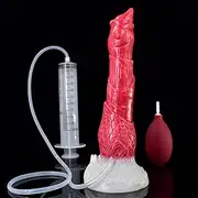 SAHOOSAFETY Dragon Dildo Monster Alien Animal Penis Squirting Dildos Large Silicone with Suction Cup XL Anal Dildo G-Spot with Sperm Squirting Function Sex Toys for Men Women