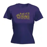 Aunt 9 Out Of 10 Children Craziness - Funny Novelty Womens T-Shirt T Shirt Tshirt
