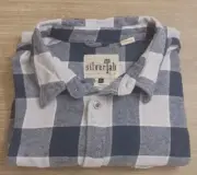 Levis Shirt Mens XL Blue Plaid Flannel SilverTab Oversized Long Sleeves NWT