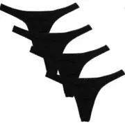 Men's String Underwear 4 Pack-B Black L