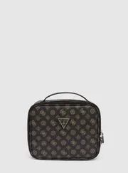 GUESS Brown Logo Wilder Cosmetics Organiser Case