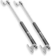 IAQWE 20 Inch 200Lb/889N Gas Struts Spring Shocks with L-Type Mount Brackets for Queen King RV Bed Murphy Bed Heavy-Duty Tool Box Cabinet Trap Door Floor Hatch Lid Truck Canopy Cover Trailer 2pcs by