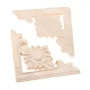 1pc/4pcs Woodcarving Corner Decal Onlay Applique Cabinet Furniture Table Decor