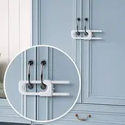 EUDEMON 3 Pack U Shaped Child Proof Cabinet Lock, Baby Safety Cupboard Latch Lock for Knobs & Handles on Closet, Dresser, Kitchen, Storage, Easy to Install