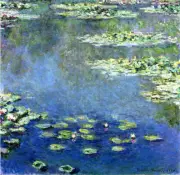 Claude Oscar Monet Water Lilies 30x29 Fine Art Wall Canvas Print Unframed