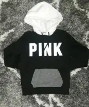 Vs pink perfect pull over brand new size small black colorblock logo